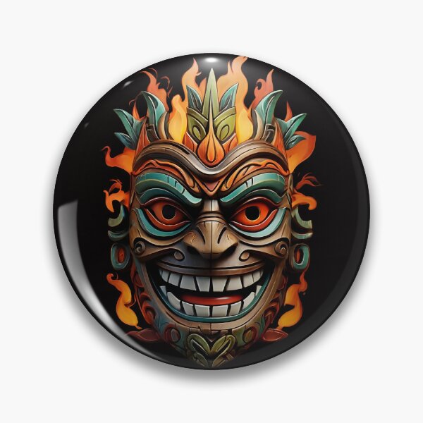 Item preview, Tiki Head Colorful Mask designed and sold by SloganExpress.