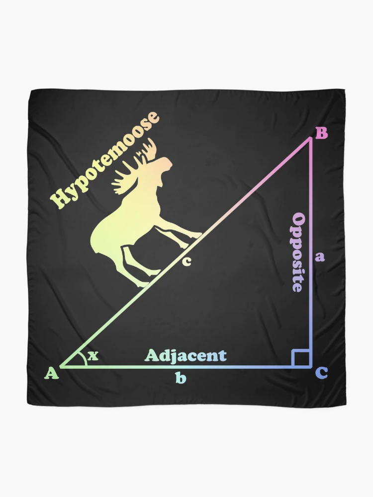 Thumbnail 2 of 3, Scarf, Hypotemoose - Math Humor designed and sold by ScienceCorner.
