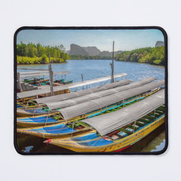 Item preview, Moored Thai Long Tail Boats designed and sold by AJEvans.