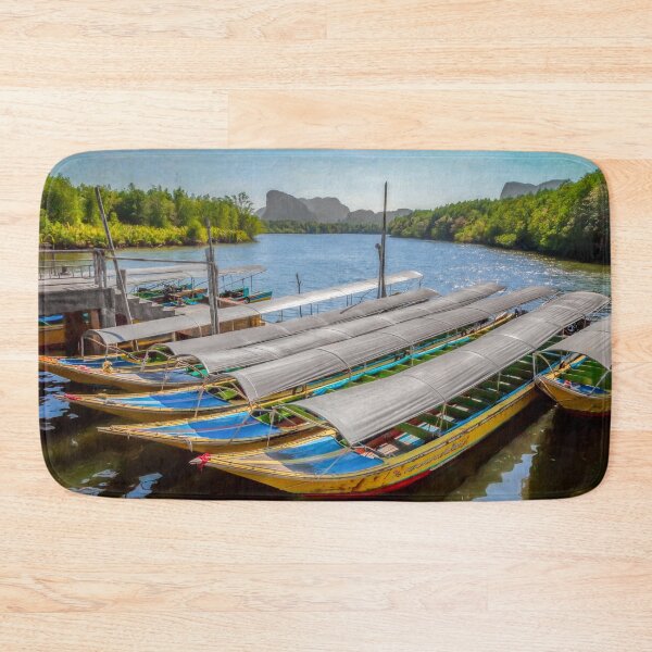 Item preview, Moored Thai Long Tail Boats designed and sold by AJEvans.
