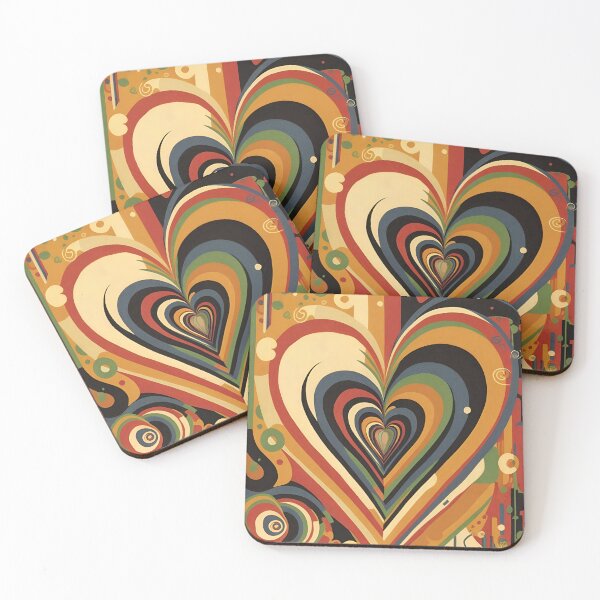 Item preview, Heart in retro colors designed and sold by LuckyFamily.