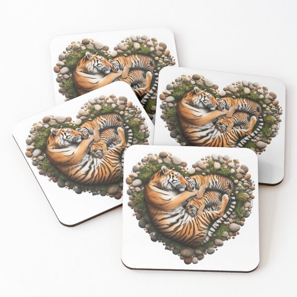 Item preview, Love - Tiger parent and babies #2 designed and sold by AiartIreland.