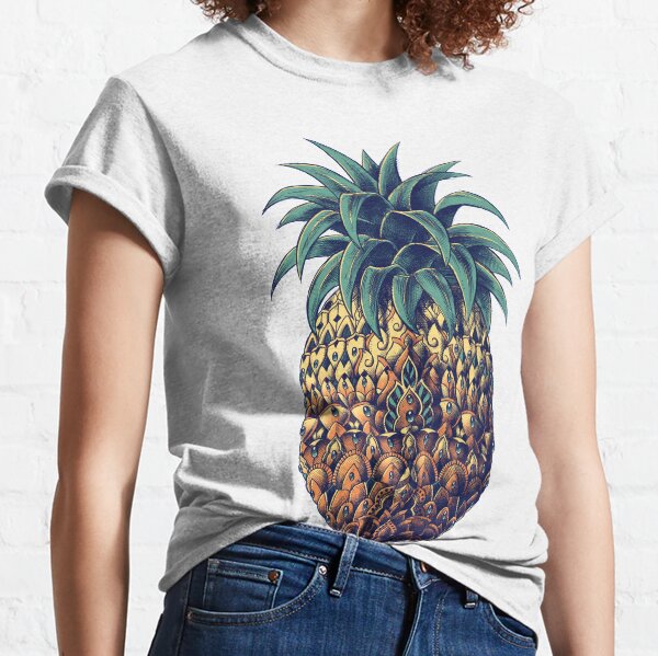 Ornate Pineapple (Color Version) Classic T-Shirt