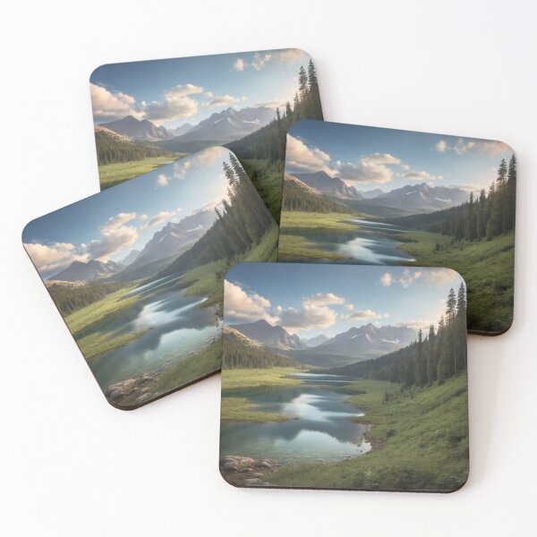 Item preview, Imaginary Beautiful Meadow View with River designed and sold by LunarNebula.