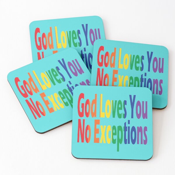 Item preview, LGBTQIA+ Christian Pride Rainbow Colors, God Loves You, No Exceptions designed and sold by NobizArtwerkz.