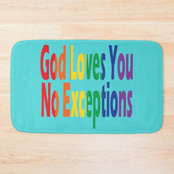Item preview, LGBTQIA+ Christian Pride Rainbow Colors, God Loves You, No Exceptions designed and sold by NobizArtwerkz.
