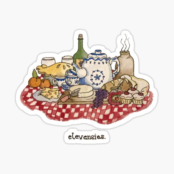 Item preview, Elevensies in Hobbiton Hand-painted Watercolour designed and sold by InkwoodPrints.