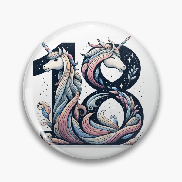 Item preview, 18 years unicorn 18th birthday gift designed and sold by Pineapple-Tree.