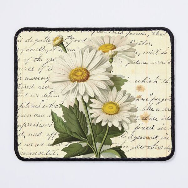 Item preview, Daisy Botanical Collage on Antique Book Page Journal designed and sold by missdebi27.