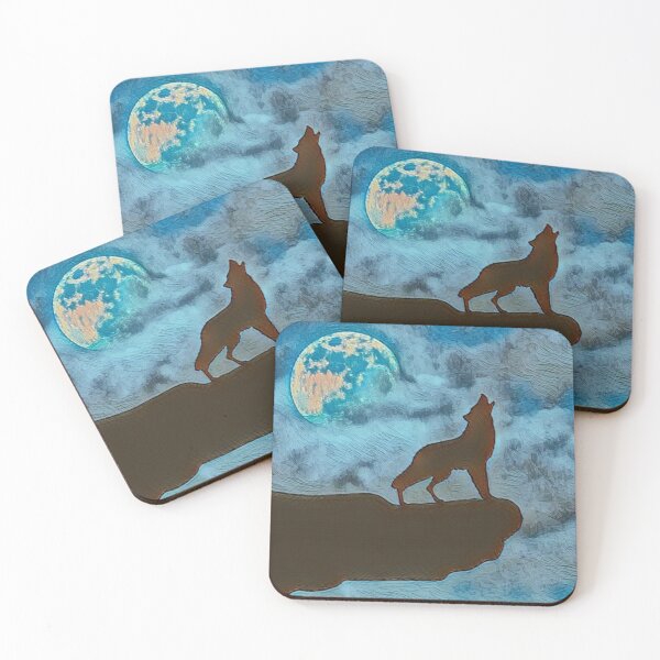 Item preview, Howling Wolf - Artistic Moon Print designed and sold by TGAL2.