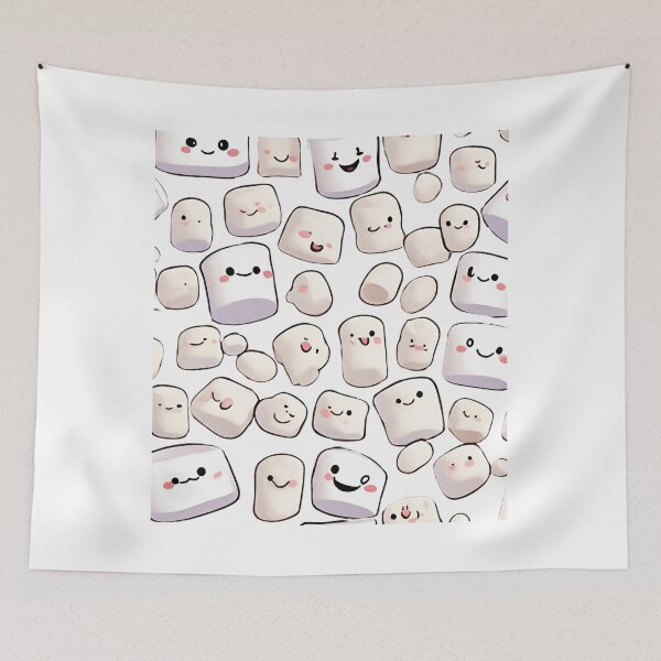 Item preview, cute happy marshmallows designed and sold by VanyAshop.