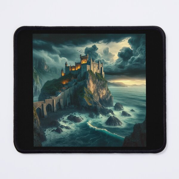 Item preview, Ancient Castle Seascape Art designed and sold by BestArtByArvind.