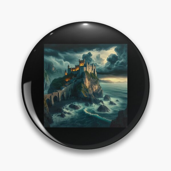 Item preview, Ancient Castle Seascape Art designed and sold by BestArtByArvind.