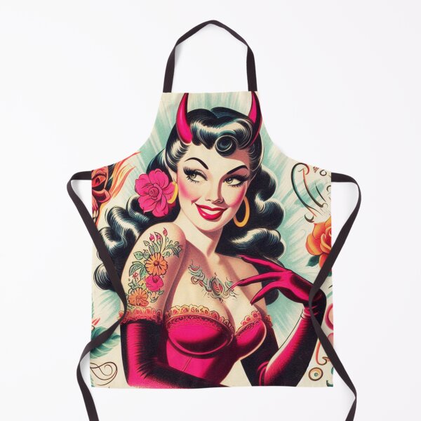 Item preview, Vintage Devilish Pin Up designed and sold by PulpVintage.