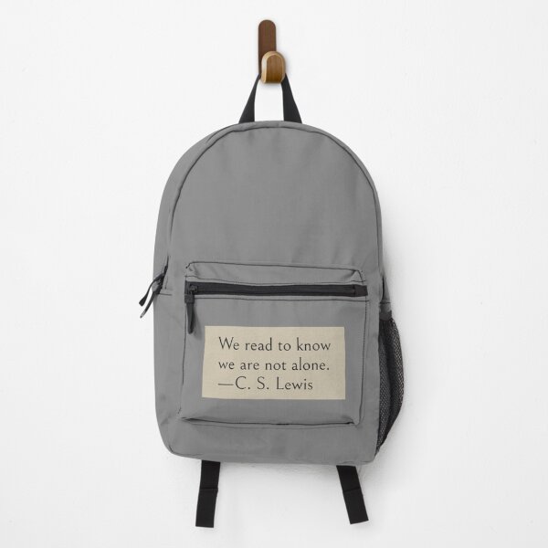 Item preview, We read to know we are not alone. —C. S. Lewis Book Quote designed and sold by wonderxwander.