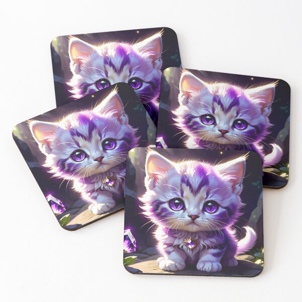 Item preview, Adorable Amethyst Kitty Cat designed and sold by TheArtOfPat.
