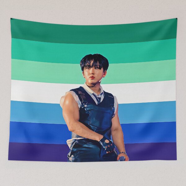 Item preview, Changbin Pride Flag Gay MLM skz stray kids kpop designed and sold by Yasukagi.