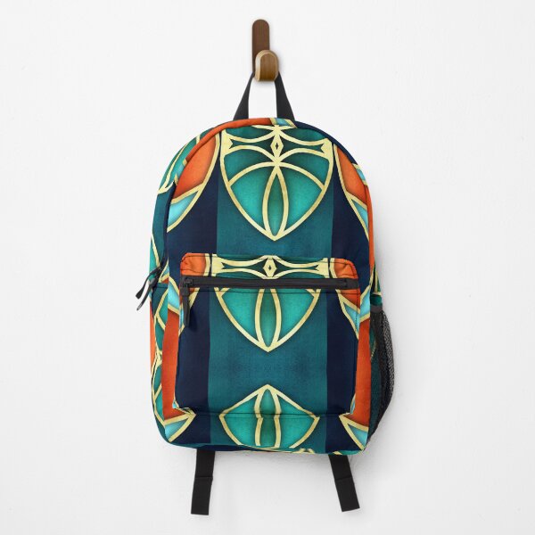 Item preview, Royal Red Gold Teal Boho Geometric Pattern VI designed and sold by © Maya Lavda || wocado.