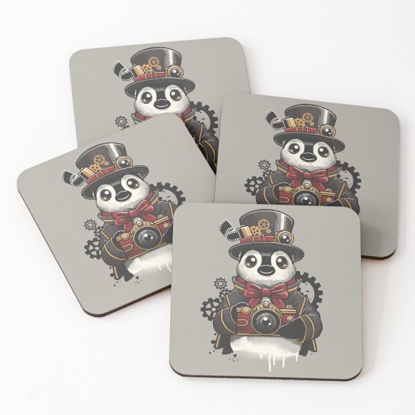 Item preview, Steampunk penguin photographer designed and sold by NemiMakeit.