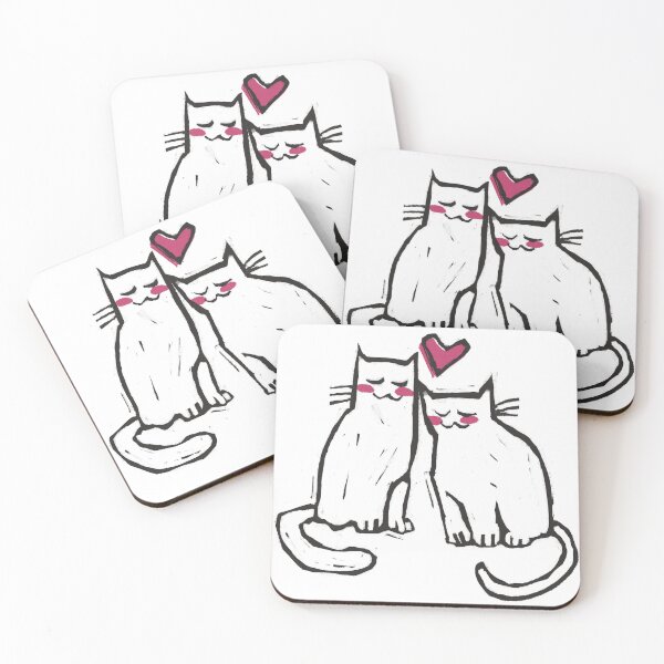 Item preview, Valentines Day Cats designed and sold by riahdrawsthings.