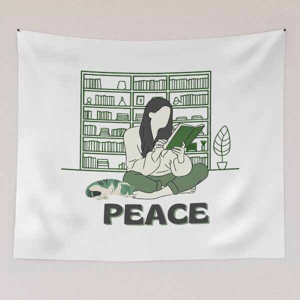 Item preview, Book Aesthetic | Peace | Book Lover  designed and sold by PurpleWay.