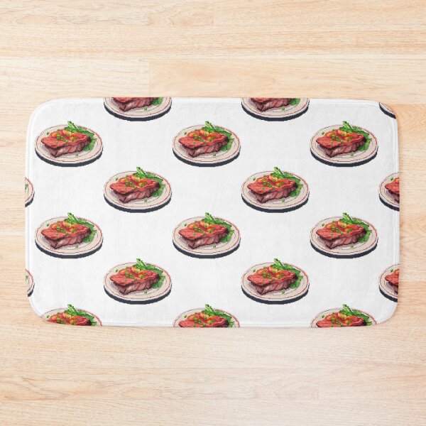 Item preview, Steak with Peas- Pixel Art designed and sold by octoboobs.