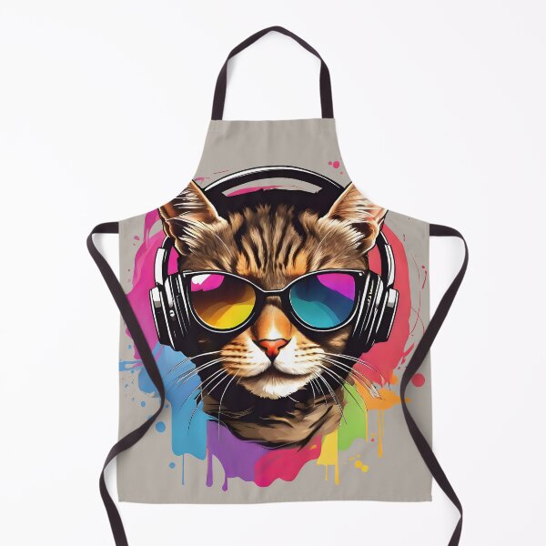 Item preview, Groovy Whiskers: Funky DJ Music Cat designed and sold by WAUZ.