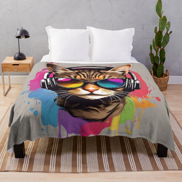 Item preview, Groovy Whiskers: Funky DJ Music Cat designed and sold by WAUZ.