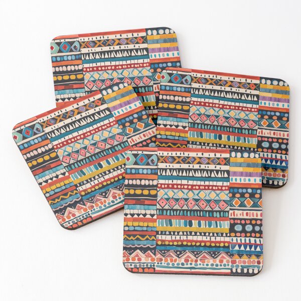 Item preview, Etchnic Abstract Scandinavian Kilim Pattern - Watercolor - Tribal, Ethnic, Traditional, Indian & Aztec Vintage Patter designed and sold by MyArt23.