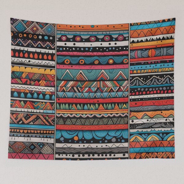 Item preview, Etchnic Abstract Scandinavian Kilim Pattern - Watercolor - Tribal, Ethnic, Traditional, Indian & Aztec Vintage Patter designed and sold by MyArt23.