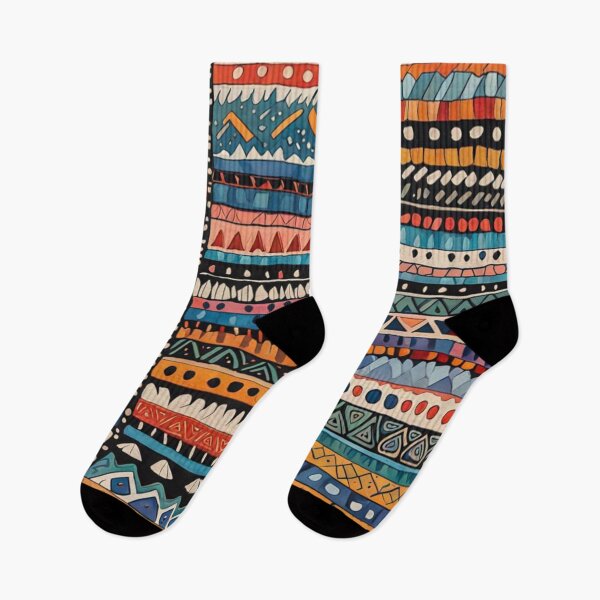 Item preview, Etchnic Abstract Scandinavian Kilim Pattern - Watercolor - Tribal, Ethnic, Traditional, Indian & Aztec Vintage Patter designed and sold by MyArt23.