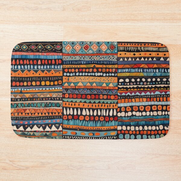 Item preview, Etchnic Abstract Scandinavian Kilim Pattern - Watercolor - Tribal, Ethnic, Traditional, Indian & Aztec Vintage Patter designed and sold by MyArt23.