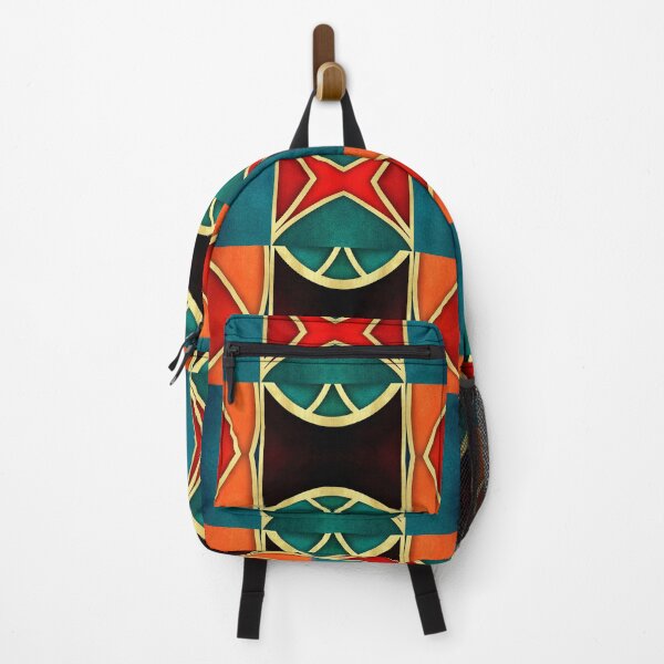 Item preview, Royal Red Gold Teal Green Boho Geometric Pattern XII designed and sold by © Maya Lavda || wocado.