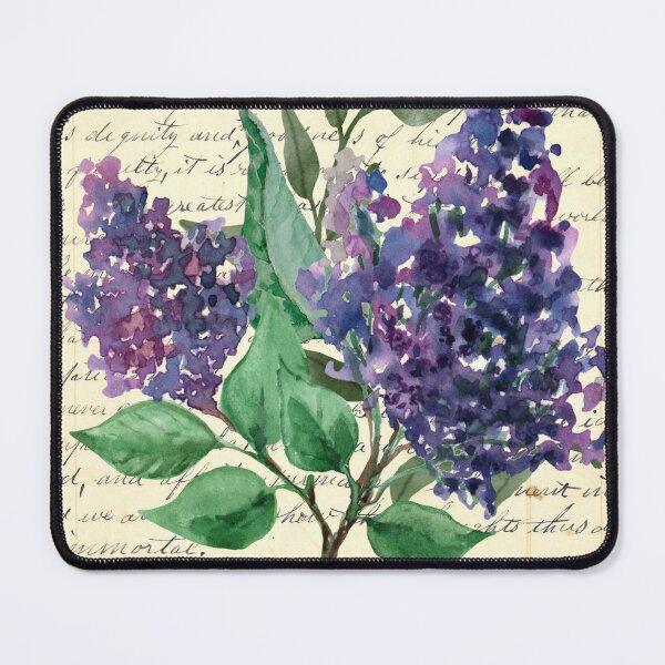 Item preview, Purple Flowers on Vintage Book Journal Page designed and sold by missdebi27.
