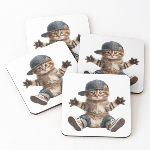 Item preview, Hip Hop Kitten - Funny and Cute Animal Design designed and sold by joyfulcow.