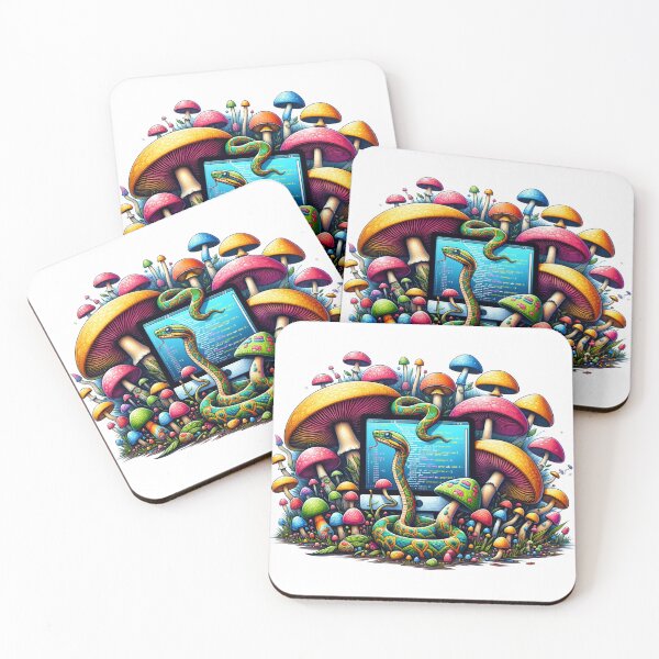 Item preview, Enchanted Code: Python is my Mushrooms designed and sold by TuringTacoTales.