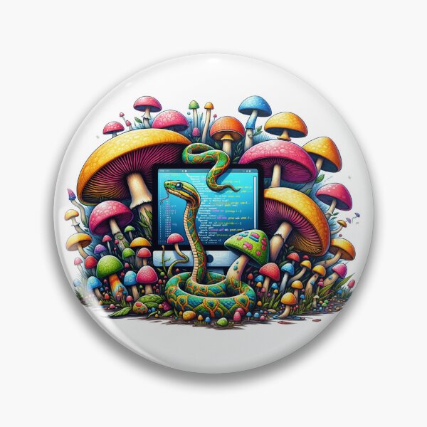 Item preview, Enchanted Code: Python is my Mushrooms designed and sold by TuringTacoTales.