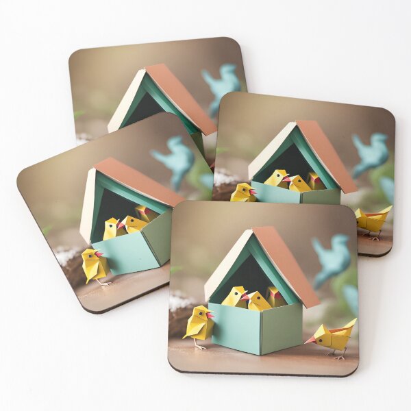Item preview, Origami Art - Nestling Harmony: Adorable Baby Birds in the Bird Box designed and sold by ArtfulFolds.