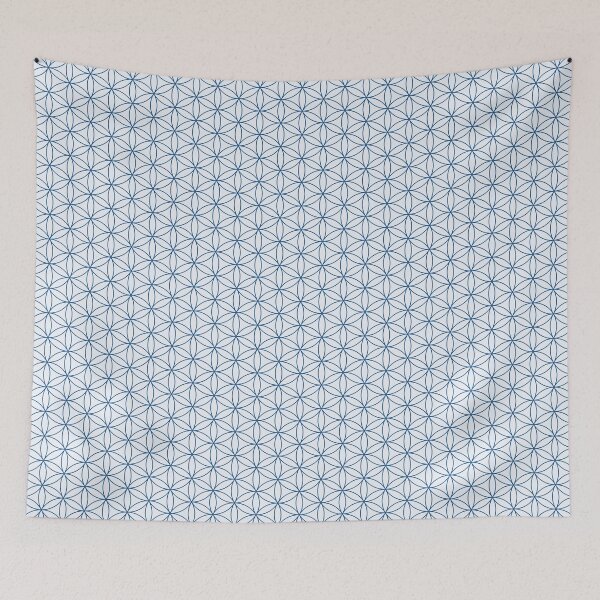 Item preview, Flower of Life in Blue and White designed and sold by Harmonish.