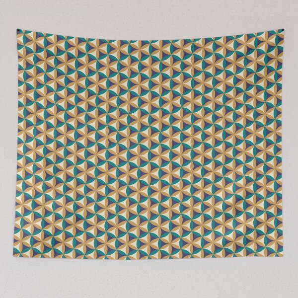 Item preview, Flower of Life in Yellow, Green and Blue designed and sold by Harmonish.