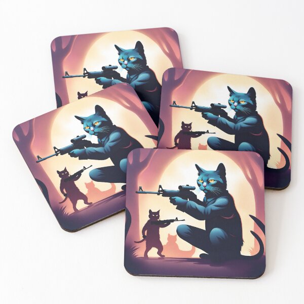 Item preview, Cat with sniper designed and sold by Shtex.