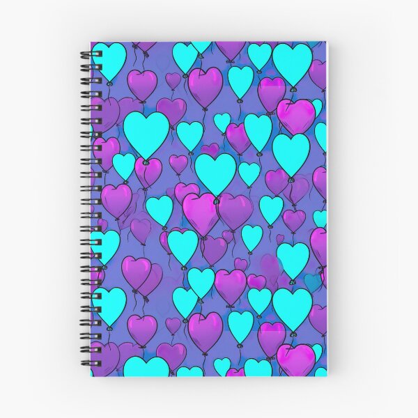 Item preview, Valentine heart purple and turquoise balloons sweet heart patterns designed and sold by LorrieBee.
