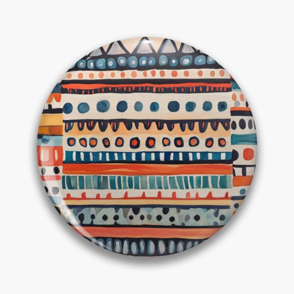 Item preview, Etchnic Abstract Scandinavian Kilim Pattern - Watercolor - Tribal, Ethnic, Traditional, Indian & Aztec Vintage Patter designed and sold by MyArt23.