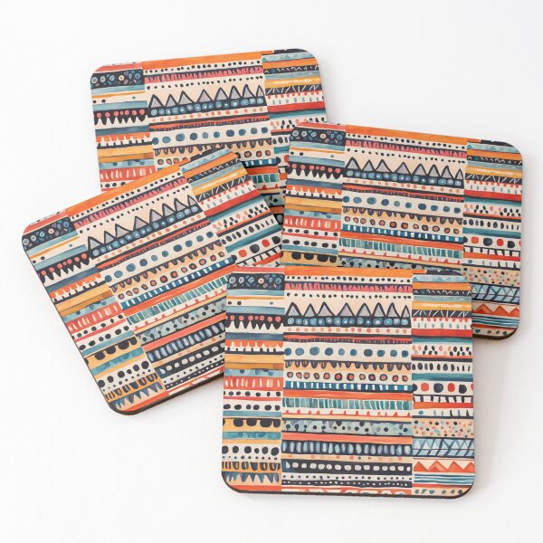 Item preview, Etchnic Abstract Scandinavian Kilim Pattern - Watercolor - Tribal, Ethnic, Traditional, Indian & Aztec Vintage Patter designed and sold by MyArt23.