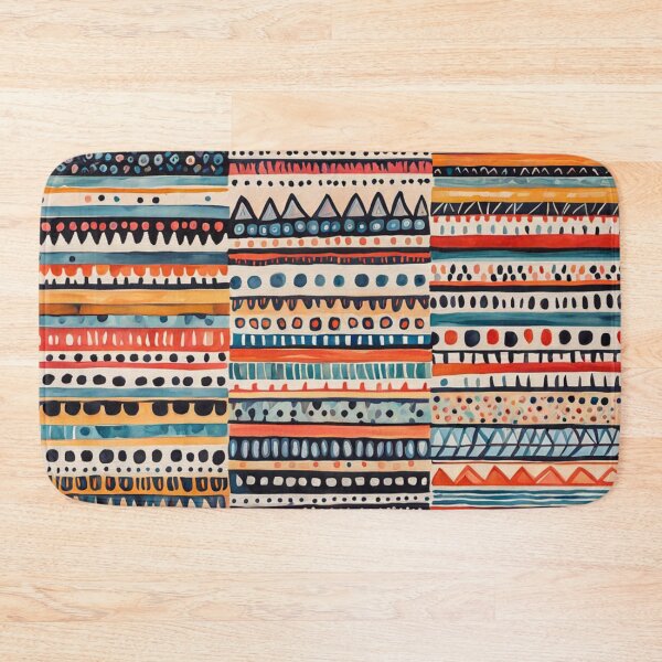 Item preview, Etchnic Abstract Scandinavian Kilim Pattern - Watercolor - Tribal, Ethnic, Traditional, Indian & Aztec Vintage Patter designed and sold by MyArt23.