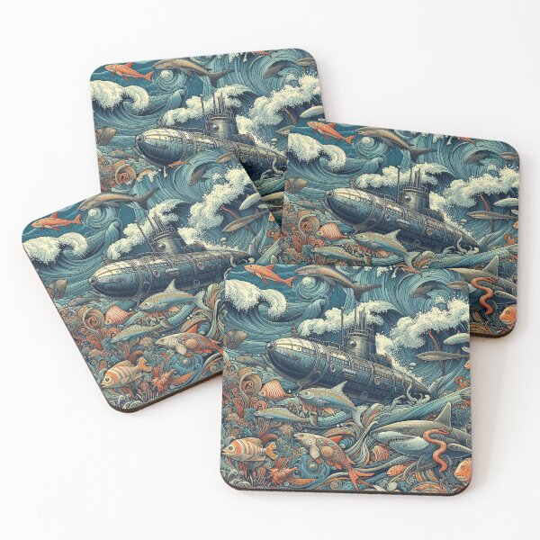 Item preview,  surreal submarine  designed and sold by Foxlindesigns.