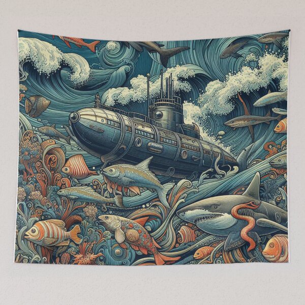 Item preview,  surreal submarine  designed and sold by Foxlindesigns.