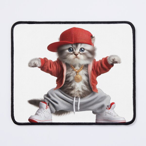 Item preview, Hip Hop Kitty - Funny and Cute Animal Design designed and sold by joyfulcow.