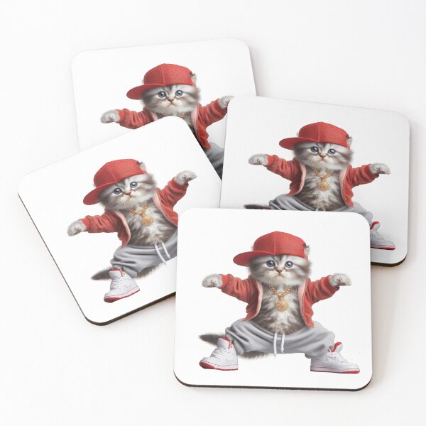 Item preview, Hip Hop Kitty - Funny and Cute Animal Design designed and sold by joyfulcow.