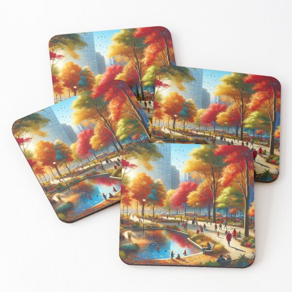 Item preview, Lively Urban Park Autumn Art designed and sold by BestArtByArvind.